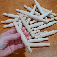Blank wood 5 inch rolling pin accessory