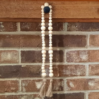 Blank 24 inch wood bead garland accessory