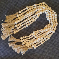 Blank 24 inch wood bead garland accessory