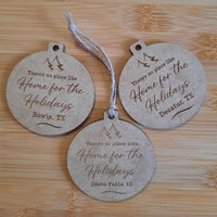 Home for the Holidays Ornament with Custom Location