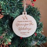 Home for the Holidays Ornament with Custom Location
