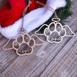 Angel Cat and Dog Ornaments