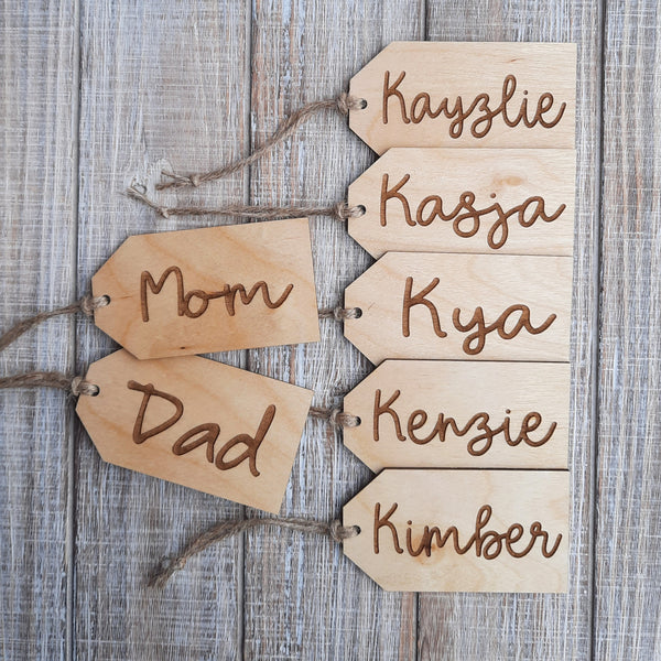 Wooden stocking tags – Humble Spruce Creations