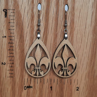 Fleur-de-le Drop Earrings