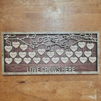 Love Grows Here Personalized Sign