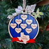 Our Family State Hearts Ornament