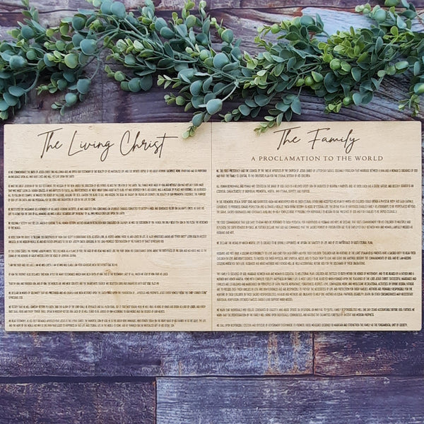 Living Christ & Family Proclamation Sign