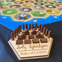 Game Piece Holder for Catan with Names